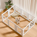 EVERFRONT Clear Acrylic Dog Playpen - Clear Dog Play Pen - Easy Assemble Acrylic Dog Playpen - Puppy Playpen, Cat Playpen, Small Animal Playpen, Dog Play Pen Indoors (24", 10 Panels) - size: 24"
