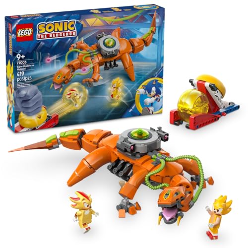 LEGO Sonic The Hedgehog Super Shadow vs. Biolizard, Gamer Gift for Boys and Girls, Fun Collectible Playset for Kids and Video Game Character Fans Who Love Action Toys 77003