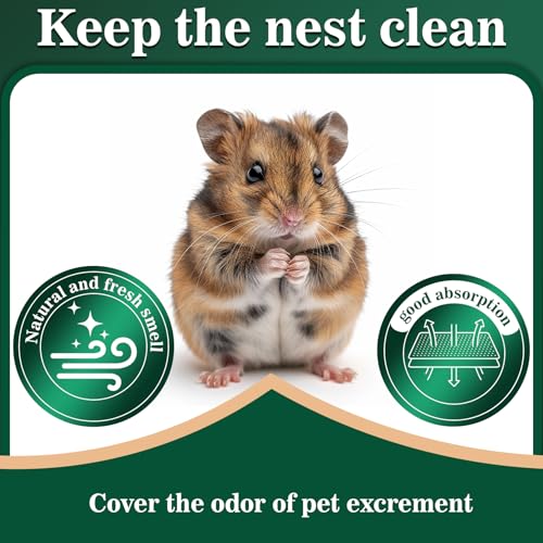 Sukh Hamster Bedding - Aspen Shavings Small Animal Pet Bedding | Aspen Bedding for Small Animals, Guinea Pigs, Rabbits, Hamsters, Gerbils, Chinchillas, Rats, Mice, Snakes & Hedgehogs, 14 OZ