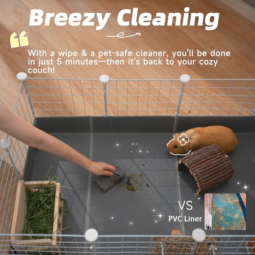 Corrugated Plastic Guinea Pig Cage Liner 55x28x3.9inch for 4x2 14inch Panels Grids Rabbit CNC Cage Liner