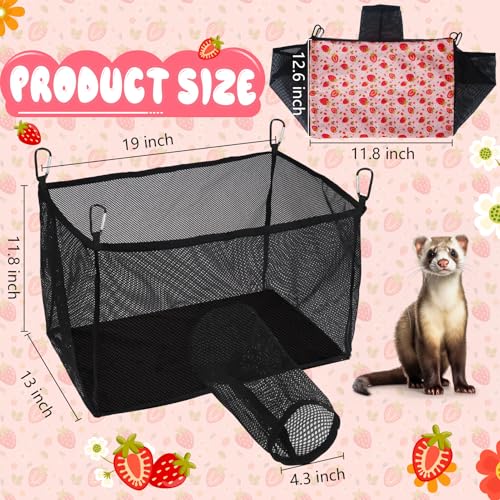 Ferret Ball Pit Hammock, Hammock Cage Toy Compatible with Tunnel, Suitable for Hamsters and Chinchillas (Ball Not Included)
