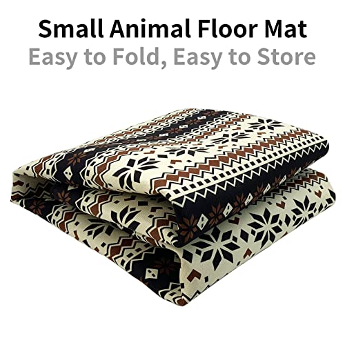 VCEPJH Large Rabbit Floor Mats for Indoor Rabbit Cage Liners Washable 78.7"X47.2" Reusable Bunny Rugs for Playpen Pad Soft Animal Cage Flooring Anti Slip Pet Carpet for Ferret Guinea Pig Bedding - size: 78.7 x 47.2 in