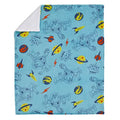 Disney Toy Story Aqua, Lime and Orange Buzz Lightyear Super Soft Sherpa Baby Blanket - color: Toy Story Aqua