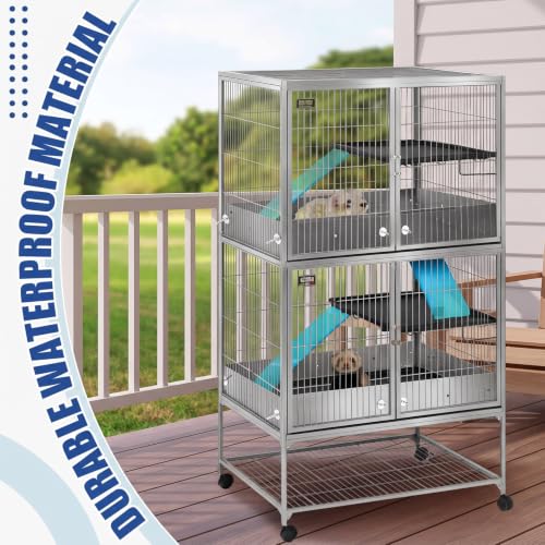 Scatter Guards Compatible with Ferret Nation & Critter Nation, 9 Pcs Pull Out Adjustable Small Animal Cages Guards, Urine & Litter Containment for Ferrets, Chinchillas, Rats (Aluminum Color) - color: Aluminum Color