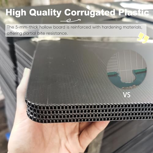 Corrugated Plastic Guinea Pig Cage Liner 55x28x3.9inch for 4x2 14inch Panels Grids Rabbit CNC Cage Liner