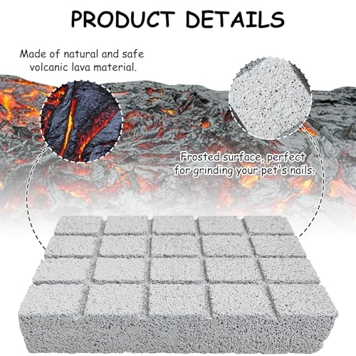 Hamiledyi 2PCS Rabbit Scratching Pads Bunny Lava Grinding Claw Pads Small Animal Foot Pads Hamster Scratch Board Chew Toys for Gerbil Chinchilla Hedgehog Guinea Pig Cage Accessories
