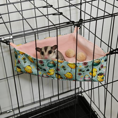 Sugar Glider Toy Box - Hanging Hammock & Soft Dig Box | Sugar Glider Cage Accessories,Hedgehog, Rat | Washable Sugar Glider Pouch for Small Animals