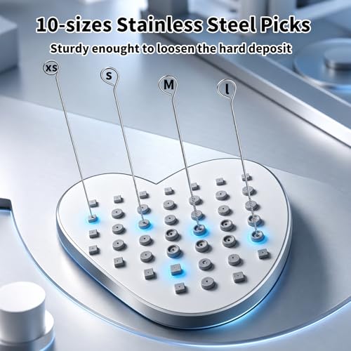 Shower Head Cleaner Tool, Shower Head Cleaning Brushes Small Hole, Shower Head Cleaner Picks Anti-Clogging Nozzle Little Gaps with Storage Boxes for Household Bathroom, 50 PCS
