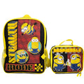 AI ACCESSORY INNOVATIONS Despicable Me 2 Piece Backpack Set, Boys & Girls 16" School Bag, Black - color: Despicable Me