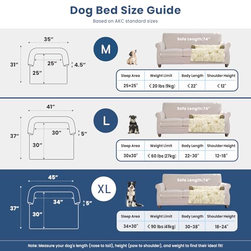 Calming Extra Large Dog Couch Bed, 45 x 37 inch Waterproof Removable Pet Mat Couch Cover for Furniture Protector, Non-Slip Fluffy Pelsbarn Dog Bed for Couch, Sofa, Car - Tie-Dye Khaki - color: Tie-Dry Khaki, size: 45"L x 37"W x 5"Th