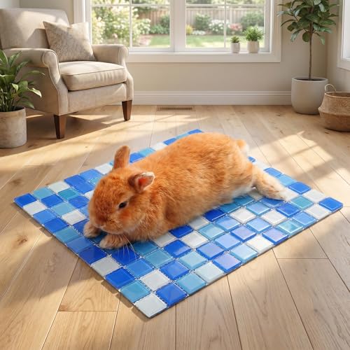 Mosaic Ice Mat for Hamsters, Rabbits and Small Pets, Summer Cooling Pad, Temperature Reducing Pet Mat