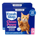 Fresh Step Advanced Clean Paws Multi Cat Clumping Litter with Febreze Freshness, Low Tracking, 18.5 lb. Box, Pack of 2 | Low Tracking Granules for Less Mess, Scented with Febreze Freshness, Low Dust, Compatible with Most Auto Litter Boxes