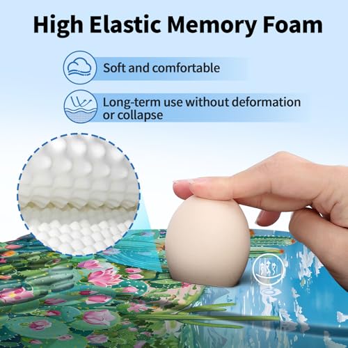 YIWEI Ergonomic Mouse Pad with Wrist Rest for Carpal Tunnel Pain Relief | Memory Foam Wrist Support,Non-Slip Rubber Base, Keyboard Computer Mousepad,Lycra Cloth Surface,Gaming Home Office - color: Cactus