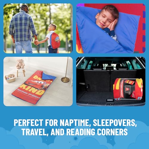 Jay Franco Disney Pixar Cars One of A Kind Slumber Sack - Cozy & Warm Kids Lightweight Slumber Bag/Sleeping Bag - Featuring Lighting McQueen - color: Red - Cars