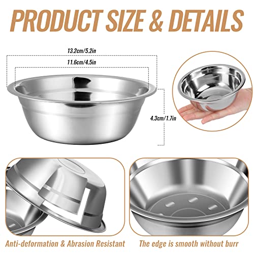 Nuanchu 15 Pack Stainless Steel Dog Bowls Bulk, 15 oz Pet Food Water Bowls for Small Dogs/cat, Dishwasher Safe Feeder for Multi-pet Homes/pet Shop - size: 15 oz