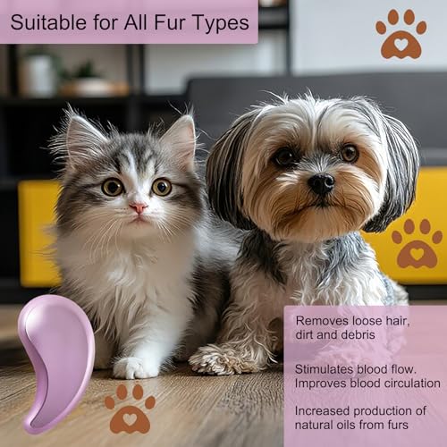 Puppy Brush, Soft Dog Brush for Grooming, Puppy Hair Remover Brush Comb, Grooming Tool for Poodles,Teddy, Yorkies, Maltese, Shih Tzu, Chihuahua, Rose Purple - color: Rose purple