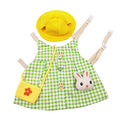 Guinea Pig Clothes,Soft Bunny Ferret Clothes with Pet Rabbit Harness and Leash Mini Hat Bag Cute Brooch for Kitten Small Animal Collars - color: Green, size: Medium