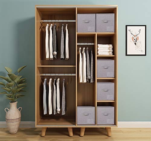 2pcs 60L Large Folding Fabric Blanket Storage Organizer Boxes with Zip Lid | 22"X13"X12.6", label pocket, folding, dustproof, save space, stackable, high-density plastic board,rigid storage bins - color: Dark Gray