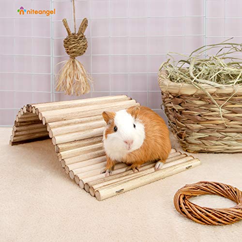 Niteangel Small Animal Climbing Toy: 15.7" x 7.8" Bendable & Flexible Shape | Underground Hideout & Dome Shelter - Suspension Bridge Ladder for Hamsters Gerbils Mice Rats Guinea Pigs or Other Small Pets - size: 15.7'' x 7.8''
