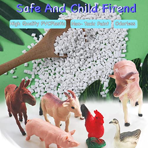 8 Pcs Big Animal Figurines Toys, Farm Realistic Plastic Animals Playset, Educational Preschool Learning Toy Playset for Kids Toddlers - size: 8 Pcs Big Figurines