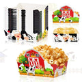 36 Pieces Farm Animal Paper Snack Bowl, Disposable Farm Theme Food Tray, Farm Birthday Party Decoration