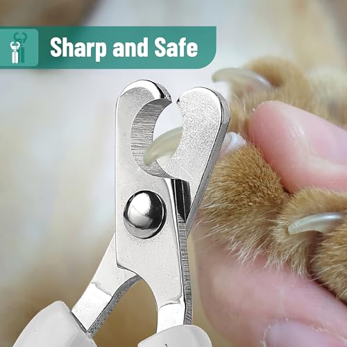 Mr. Pen- Cat Nail Clipper, Stainless Steel | Professional Sharp Cat Claw Trimmer for Small and Medium Cats, Pet Nail Clipper with Sturdy Non Slip Handle - color: Blue & White