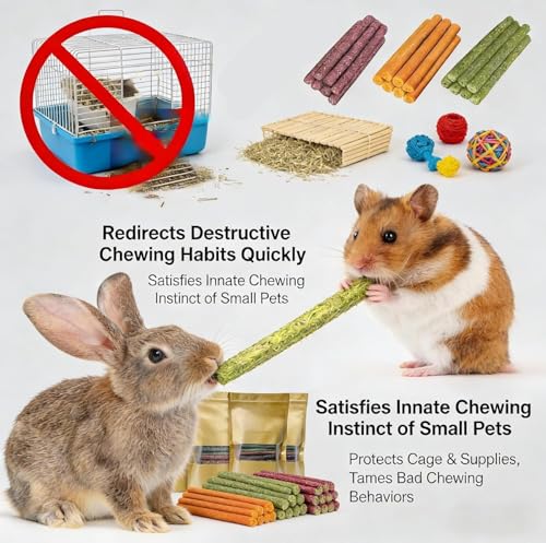 Chew Treat Rabbit Toys for Teeth Health, Natural Bunny Enrichment Toys for Boredom & Stress Relief, Keep Busy Toys for Guinea Pig Chinchilla Hamster Rat Gerbil Degu (29Pcs 5 Flavors) - color: 29Pcs 5 flavors