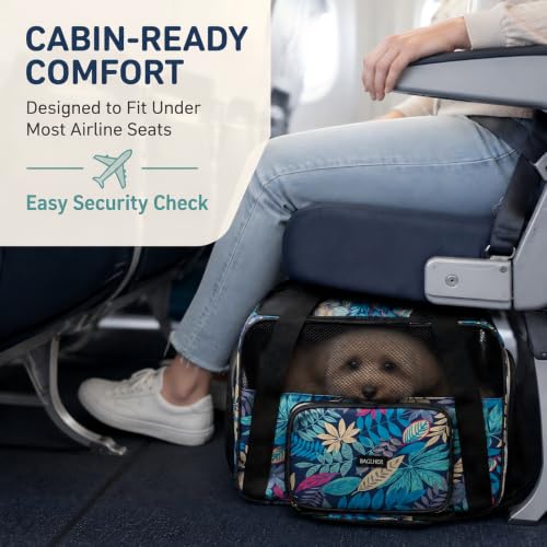 BAGLHER Pet Travel Carrier for Small Medium Cats & Dogs, Airline Approved Soft Sided - color: Hawaii
