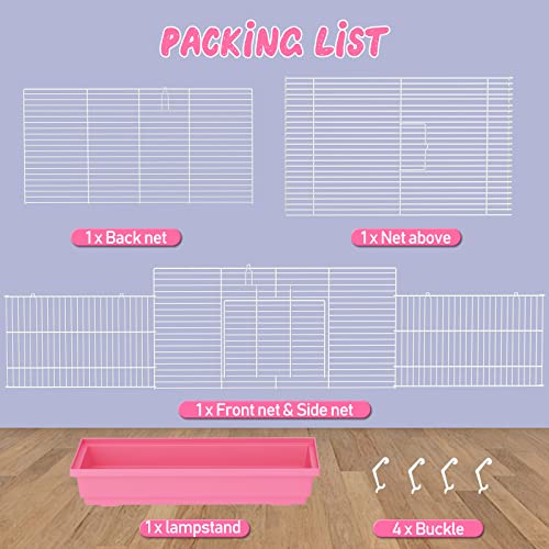 Pronetcus Hamster cage for Hamsters, Gerbils, mice, Rats, Small Guinea Pigs and Other Small Animals. - color: Pink, size: Large