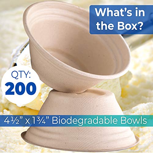 Vet-Grade Biodegradable Disposable Tan Kraft Pet Bowls Bulk 200Pk 8 Oz/1 Cup. Non-Toxic Food and Water Dishes for Puppies, Small Dogs or Cats. Sturdy and Leakproof for Healthy Pets! - size: 200 Pack