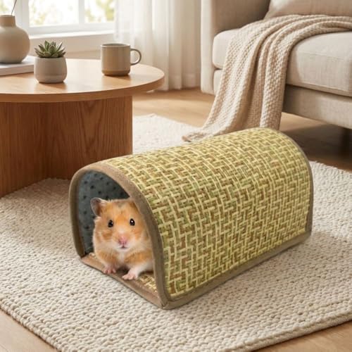 Hiding House Scratch Resistant Sleeping Cave Cooling Mat Guinea Pig Tunnel Universal Wear Resistant Hamster Hideout Pet Resting(9.84x5.91x4.72in) - color: 9.84x5.91x4.72in, size: 9.84x5.91x4.72in