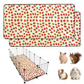 2 Pack Guinea Pig Cage Liners, 24"x60" Washable Waterproof Bedding for Rabbit, Bunny, Hamster & Small Animals, Reusable Super Absorbent Pee Pads for C&C Cage, Strawberry Print - size: 24x60 inch 2pack