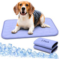 2 Pack Dog Cooling Mats 25" x 19", Q-Max 0.5+ Arc-Chill Fiber Self-Cooling Pet Pads, Thick Durable Cool Touch Crate Mats for Small Dogs, Cats & Puppies, Non-Slip Washable, Gel-Free Pet-Friendly Design - size: 25" x 19" - 2 Pack/ Cats & Puppies