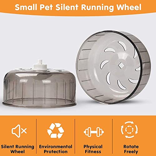 Mini Silent Exercise Wheels for Hamsters Less Than 4 inches 10 cm in Length Toys Hamster Ball Small Pet Running Toy Ball Gerbils Mice Rat Guinea Pig Hamster Cage Accessories