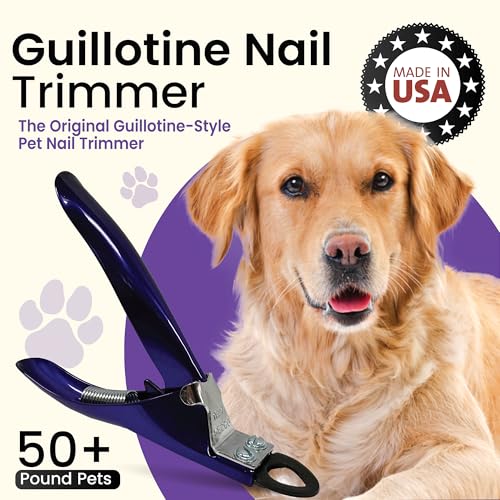 Candy Series Dog Nail Clippers for Small to Medium Dogs – USA-Made Professional Guillotine Pet Nail Trimmer with Replaceable Blade System - color: Candy Purple, size: Small/Medium