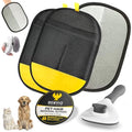 2PCS Pet Hair Removal Gloves & Brush for Cats & Dogs – Electrostatic Lint Remover Mitts – Reusable Fur Cleaning Glove for Couch, Clothes, Car & Furniture – Easy Grooming Magic Brush