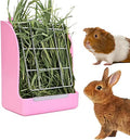 Litewoo Rabbit Hay Feeder, Small Animal Food Dispenser for Guinea Pigs | 3.54x5.7x7.09 inch, food-grade PP plastic, chew-resistant, pink, hay feeder, for rabbits/guinea pigs/chinchillas/hamsters - color: A / Pink