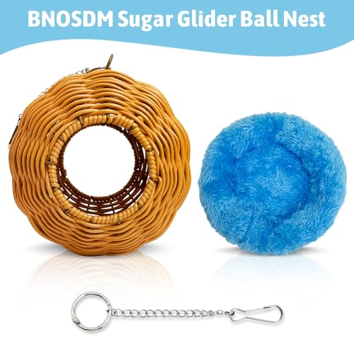 BNOSDM Sugar Glider Nest, Pet Glider Cage Sleep Nesting Squirrels Playing Hideout Hanging Hammock with Warm Cotton Pad Small Animal Cage Accessories for Marmosets, Rat (Double Holes) - color: 2.Double Vent Style