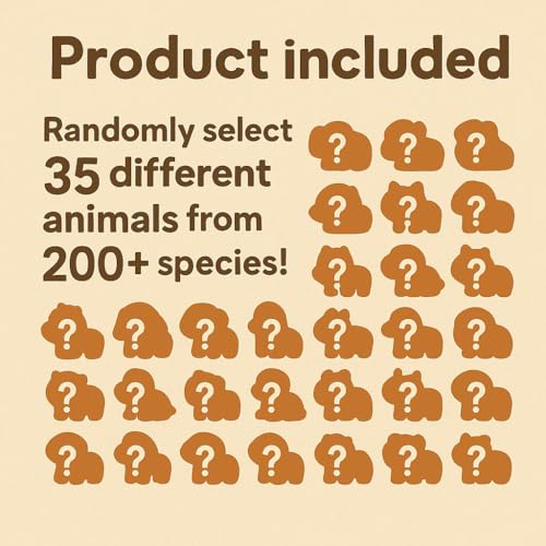 35 PCS Mystery 3D Printed Animal Figurines Flexible Articulated Toys | Includes 35 Randomly Selected Mini Animal Figurines from 300 Unique Styles, Party Favors, Classroom Rewards, Treasure box - style: Animal E