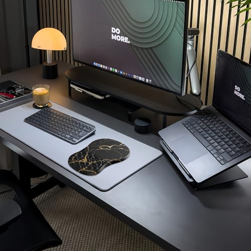 Ergonomic Mouse Pad Wrist Support,Black Barble Wrist Rest Mousepad for Carpal Tunnel Pain Relief,Integrated Memory Foam Slope Massage Bulge Design - color: S-01