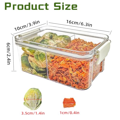 Hamiledyi Rabbits Chew Treats Dried Brussels Sprouts & Carrots for Guinea Pigs Chinchillas Hamsters Bunny Natural Small Animal Chew Toys for Teeth Grinding Foraging Treats (13.8OZ) - style: Style B