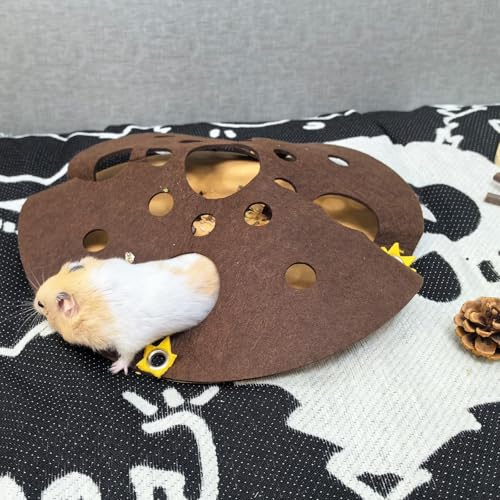 Hamster Tunnel Syrian Hamster Hideout Maze Cage Accessories with Chew Toys for Gerbils Dwarf Mouse - size: Large