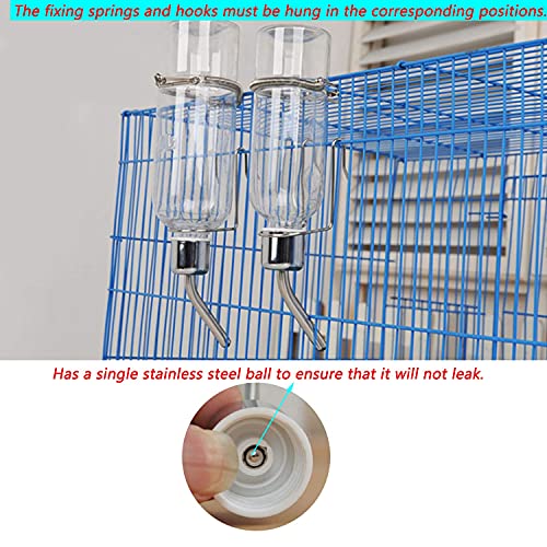Semetall Pet Water Bottle 350ml/11.8oz | No Drip Hanging Automatic Water Feeder for Birds,Hamster,Guinea Pigs,Chinchilla,Parrot and Other Small Animals