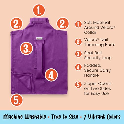 Cozy Comfort Carrier - Extra Small Lavender Pet Carrier and Cat Carrier Soft for Grooming, Vet Visits, Medication Administration, Dental Care, and Nail Trimming - color: Lavender, size: X-Small