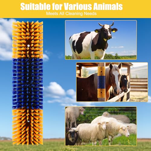 2pcs Livestock Scratch Brush, Horse Scratching Post for Grooming | Goat Brush Help Stay Comfortable on the Back of Livestock Cattle Scratch for Goat, Cow, Sheep, Pig and Other Animals