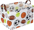Rectangular Basketball Baskets,Football Basket Organizer.Baseball Basket with Handles.Basketball Bins,Clothers,Books,Kid's Gifts Storage. (Ball) - color: Ball