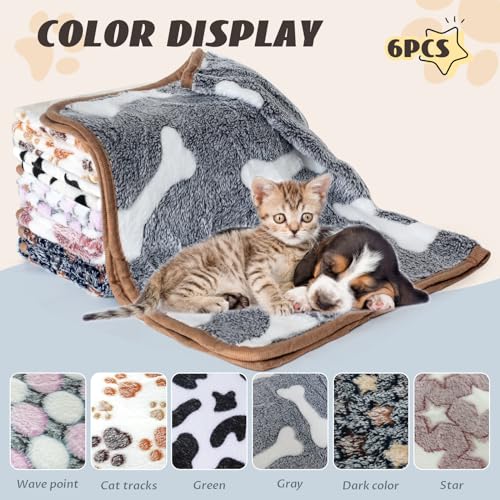 YedsIntu 6 Pcs Washable Guinea Pig Blankets Absorbent Animal Fleece Bedding Waterproof Cage Liners Reusable Pet Pee Pad Sleep Mat Pad Cover for Hamster Ferret Rabbit Chinchilla Hedgehog (20"x30") - color: 6 Black Bulk, size: 20" x 30"