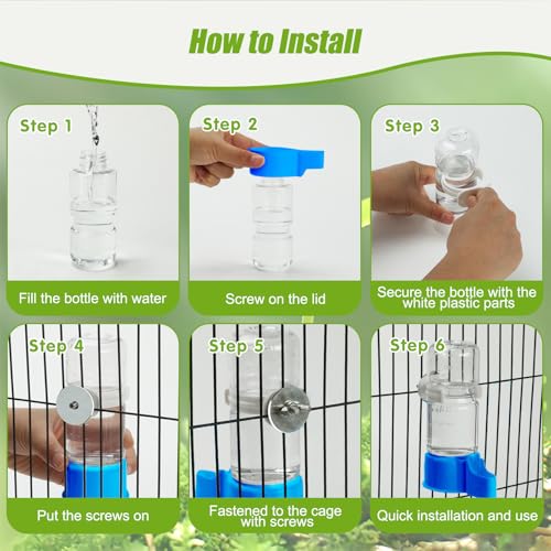 Automatic Bird Cage Water Dispenser, 4.73 oz Parakeet Water Feeder | Water Dispenser for Birds, 4.73 oz Tank, Gravity Flow Helps Reduce Mess, Rotating Cage Clip, Budgies Cockatiels Lovebirds - color: Blue, size: 1PCS Water Dispenser