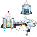 3pc Kids Play Tent for Girls with Ball Pit, Crawl Tunnel, Princess Tents for Toddlers, Baby Space World Playhouse Toys (3PC White Rocket Play Tent) - style: 3PC White Rocket Play Tent