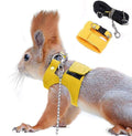Squirrel Traction Rope Strap Anti-Biting Chain Rope, Adjustable Vest, Small Animal Walking Harness with Lead Leash, Hamster Gerbil Rat Mouse Ferret Chinchilla Small Animal Walking Leash | Small Animal Walking Harness with Lead Leash/ No Neck Strain/ Stres